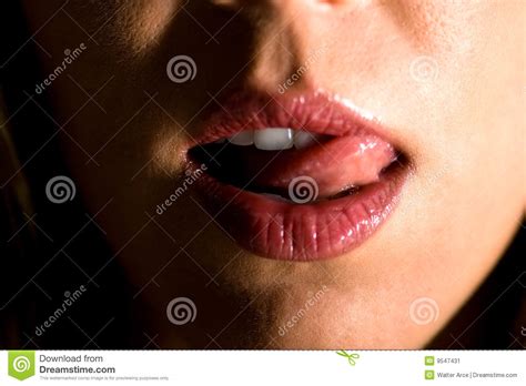 woman licking lips stock image image of pretty color 9547431