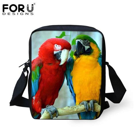 brand designers women shoulder pouch messenger bags animals parrots birds printed corss body