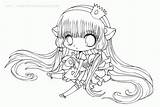 Coloring Pages Anime Chibi Girl Cute Emo Angel Yampuff Mini Girls Chobits Chi Lineart Drawing Color Cooper Printable Print Ages sketch template