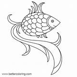 Coloring Rainbow Fish Pages Kids Printable sketch template