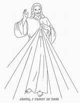 Mercy Divina Colorir Misericórdia Faustina Catholic sketch template