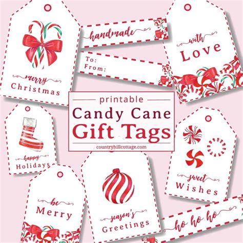 candy cane gift tags diy holiday gift tags