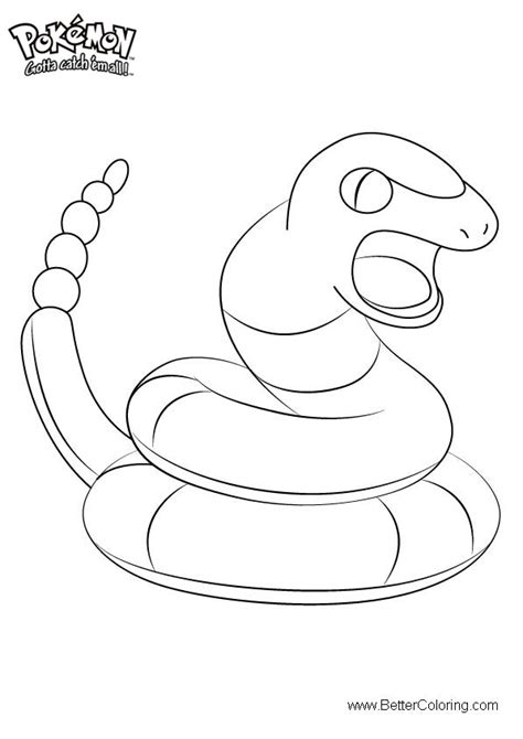 pokemon coloring pages ekans  printable coloring pages