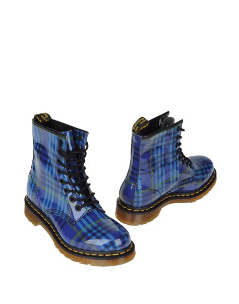 dr martens ankle boots  blue lyst