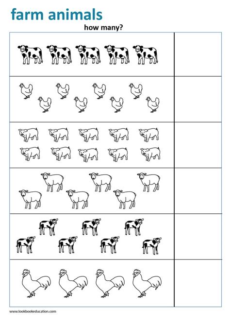 animal math worksheets