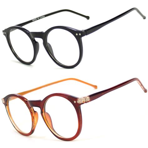 Men Women Unisex Nerd Hipster Glasses Clear Lens Eyewear Retro Oval