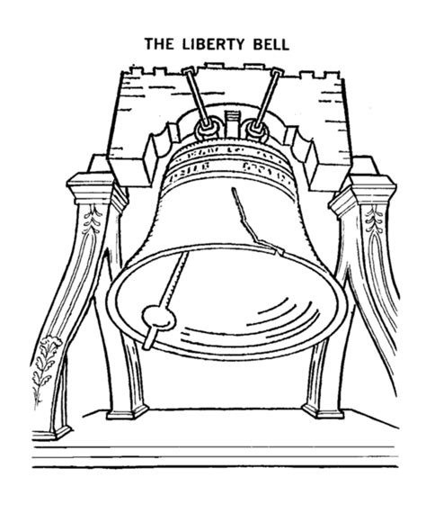 usa printables  liberty bell coloring pages american symbols