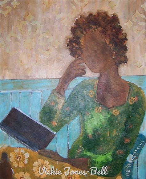 avid reader vickie jones bell reading art woman reading african