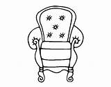 Armchair Coloring Classic Chair Coloringcrew Pages Getdrawings Getcolorings sketch template