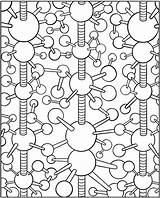 Molecule Fractal Atom Dover Template Zentangle Designlooter Fractals Doverpublications Agredo sketch template