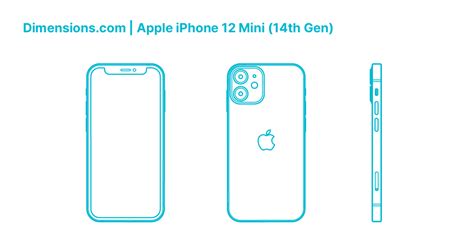 apple iphone  mini dimensions