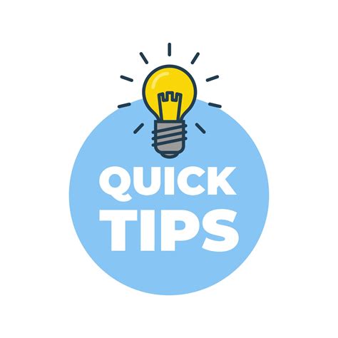 quick tips  light bulb icon  vector art  vecteezy