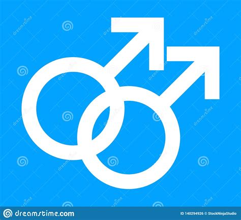 gay symbol in blue color background gay sexual orientation icon