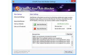 ChrisPC Free Ads Blocker screenshot #1