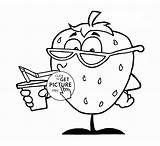 Fruit Coloring Funny Pages Strawberry Kids Fruits Colour Wuppsy Printables Choose Board sketch template