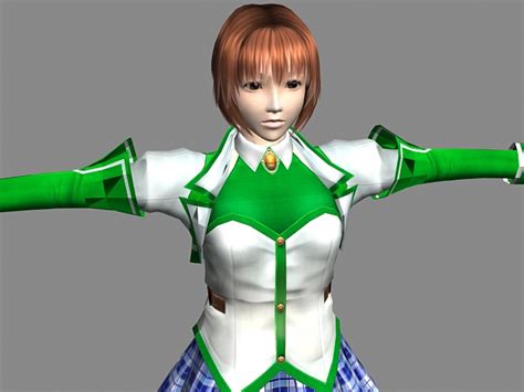 anime japanese school girl 3d model 3ds max files free download