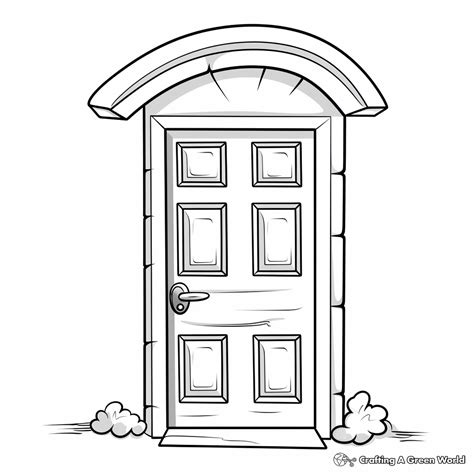 door coloring pages  printable