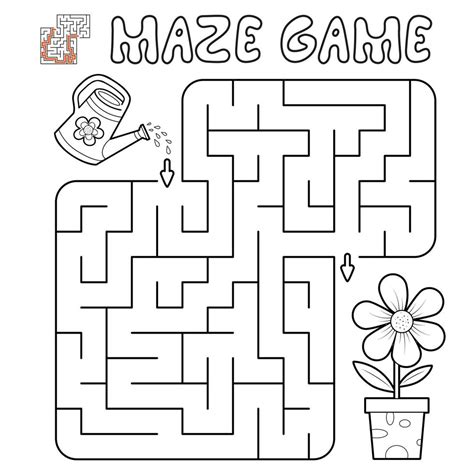 maze puzzle game  children outline maze  labyrinth game