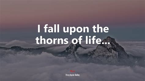 fall   thorns  life percy bysshe shelley quote