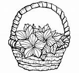 Basket Flowers Coloring Pages Drawing Lovely Clipart Flower Pretty Cliparts Print Colouring Color Size Tocolor Printable Library Choose Board Button sketch template