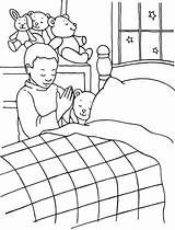 Coloring Bedtime Before Pages Boy Prayer Lords Getcolorings Kids sketch template