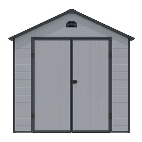 8 X 6 Double Door Apex Plastic Shed Light Grey Diy At Bandq