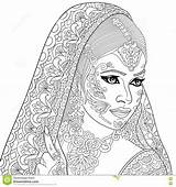 Woman Zentangle Indian Coloring Stylized Adult Antistress Stock Flamenco Beautiful Girl Spanish Illustration Dreamstime Fotosearch sketch template