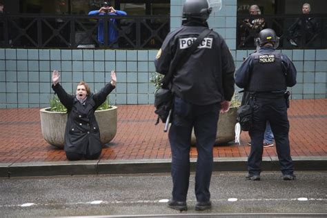 portland police arrest 3 people in downtown protest the