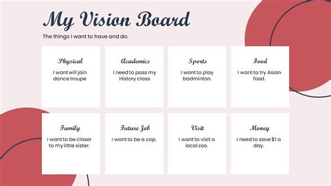 vision board template google  printable word searches