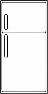 Fridge Refrigerator Clipart Clip Outline Line Cliparts Refrigerators Colouring Clker Freeclip Simplistic Empty Clipartix Vintage Library Simple Use Sweetclipart Projects sketch template