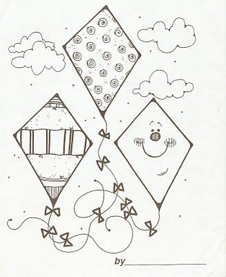 coloring page  kites google search coloring book pinterest