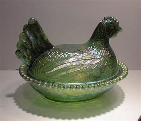 Price My Item Value Of Carnival Glass Nesting Hen Period