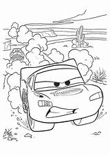 Mcqueen Lightning Coloring Pages Cars Disney Print Para sketch template