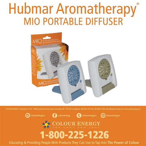 hubmar aromatherapy mio portable diffuser ideal  home work  travel  battery operated
