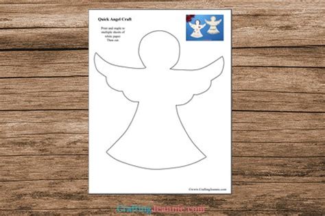 angel template super easy christmas craft crafting jeannie