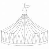 Tent Stripe Profilo Elemento Illustrazione Trucco Cicus Manipola sketch template