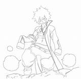 Fairy Tail Gray Coloring Pages Line Deviantart Lineart sketch template