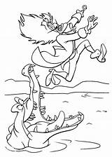 Coloring Pages Tick Croc Tock Peter Pan Template sketch template