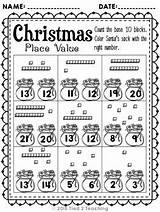 Value Place Christmas Worksheets Grade Subject Math sketch template