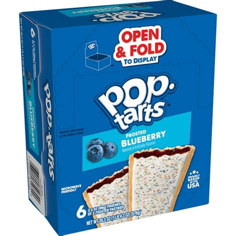 pop tarts breakfast toaster pastries frosted blueberry flavored 22 oz