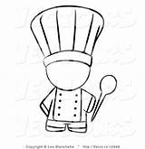 Chef Coloring Outline Hat Clipart Spoon Tattoo Colouring Choose Board Pages Vecto Rs Outlined sketch template