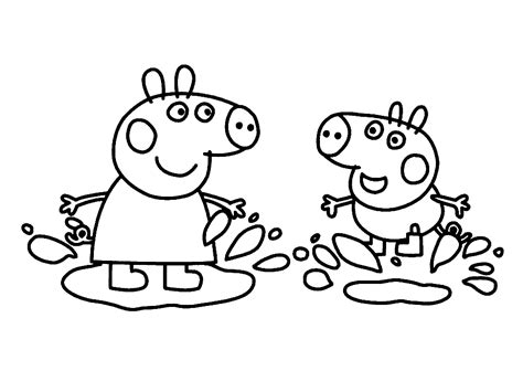 peppa pig cartoon coloring pages  kids