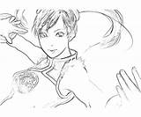 Tekken Ling Xiaoyu Action Pages Coloring sketch template