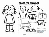 Clothes Summer Boy Girl Dress Kidsparkz Preschool Printables Coloring Activities Cut Paste Preschoolers Kindergarten Color Pages Printable Kids Theme Paper sketch template