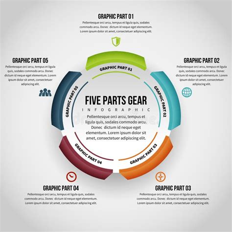 parts gear infographic stock vector illustration  info chart
