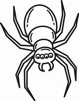 Spider Coloring Kids Halloween Outline Printable Drawing Scary Pages Big Print Clipart Colouring Color Cartoon Template Sheets Shape Clipartmag Cliparts sketch template