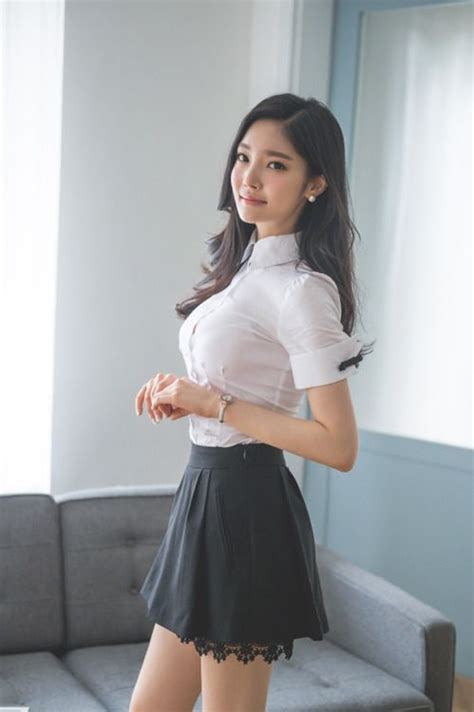 Pin On Satin Blouses And Tight Skirts