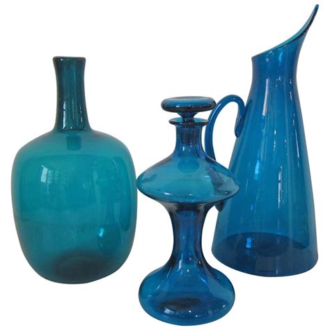 Blue Blenko Glass Collection At 1stdibs