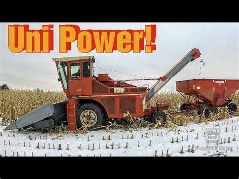 picking corn    row  idea uni harvester   husking bedgrinding corn youtube