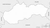 Slovacchia Cartina Slovakia Muta Frontiere Nomi Boundaries sketch template